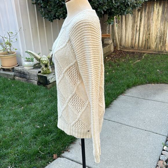 American Eagle Outfitters Pullover Ivory Cream Sweater Women's Size Small - Picture 5 of 9